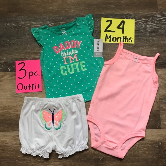 Carter's Other - NWT Carter’s 3 pc Matching 24 Month Outfit